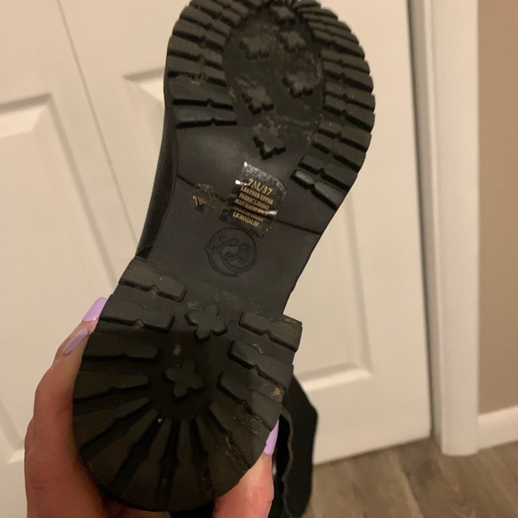 Lucky Brand Lug Sole Knee High Boots, Zip and Buckle Closure, Like New - Picture 14 of 16